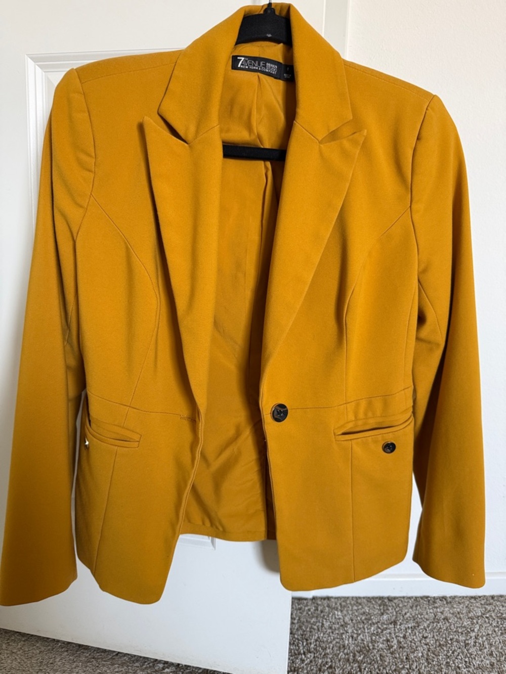 Golden Mustard Single-Button Blazer